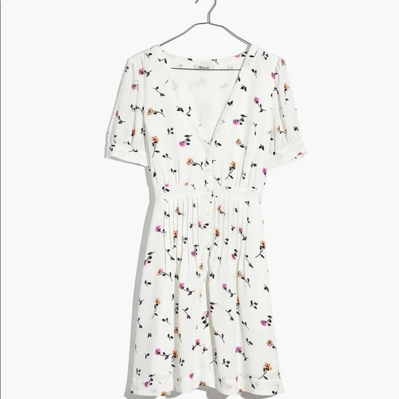 New Madewell Daylily Pintuck Dress in Sweet Blossoms size 10 floral - Picture 2 of 5
